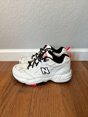 New Balance 608 Training Shoes Walking Running Women’s Size 10 White Pink Black